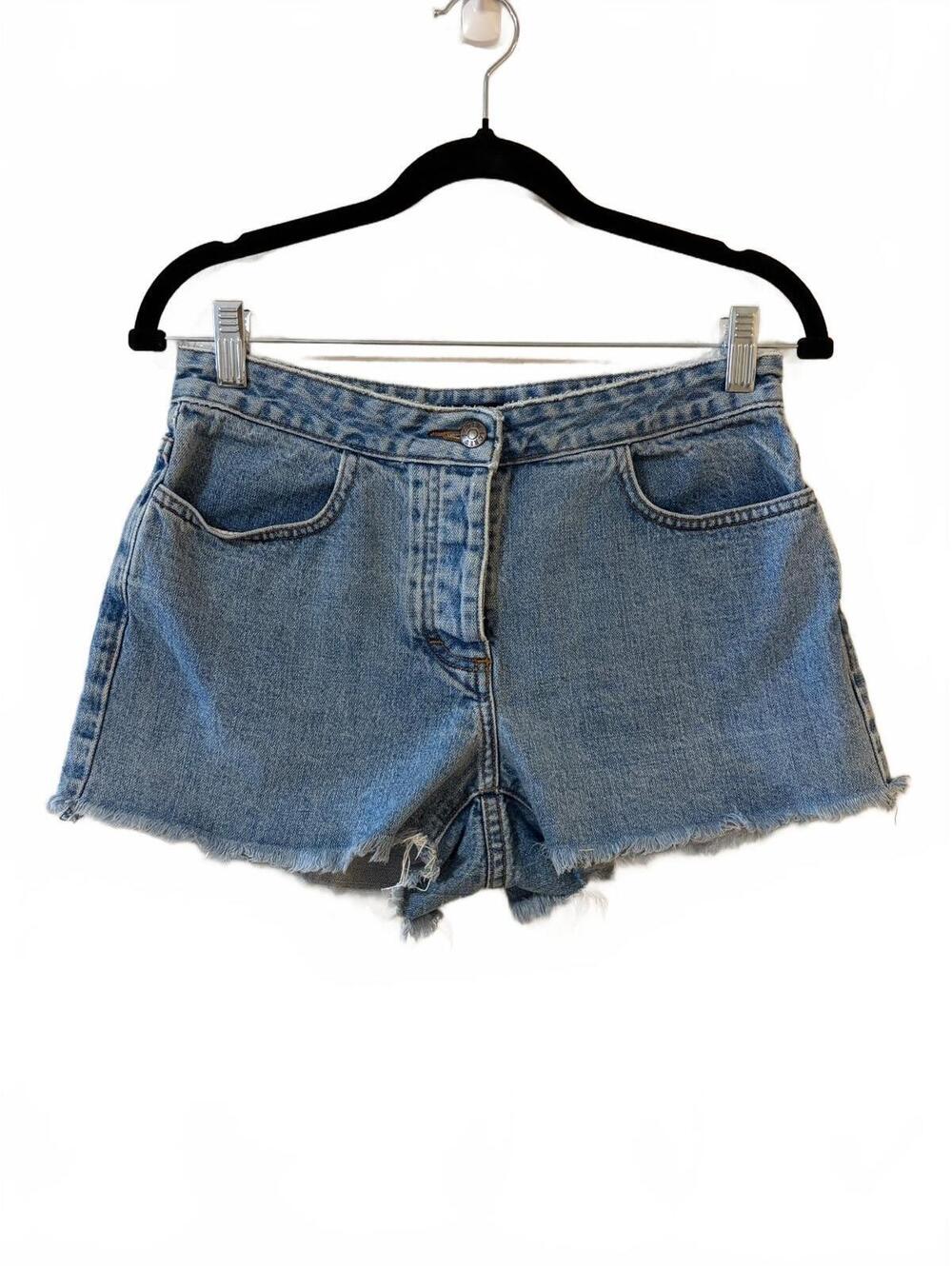 Vintage J.Crew Denim Cut-Off Shorts Womens Size 4 Light Wash Frayed Hem 5-Pocket